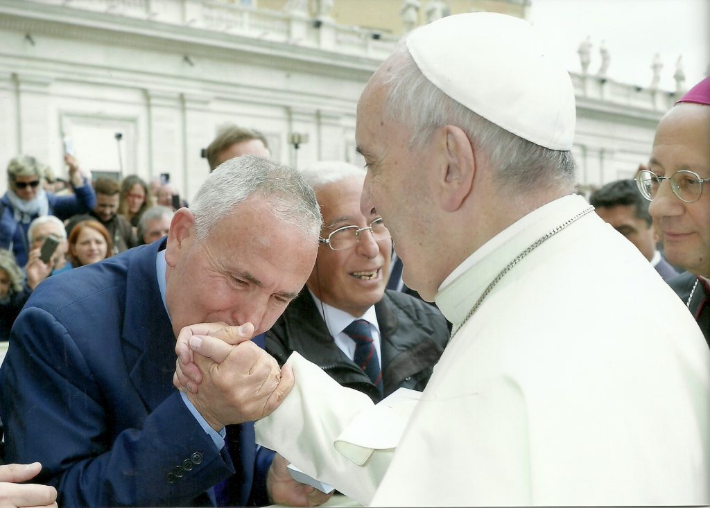 Pino Nano in Vaticano con Papa Francesco